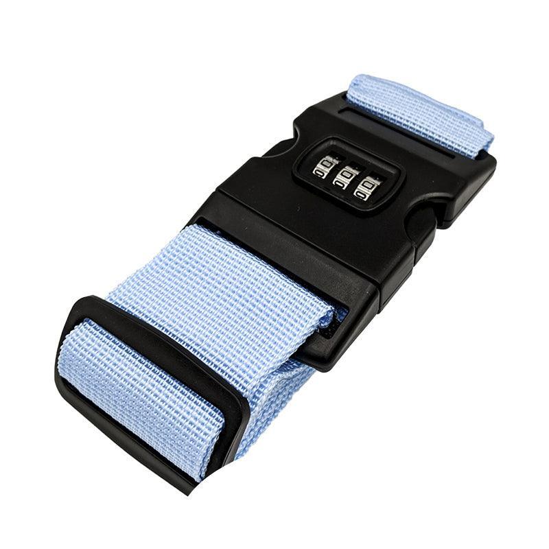 Luggage Strap Code Password Travel Suitcase Secure Lock Safe Nylon Packing Belt - Grey+Orange