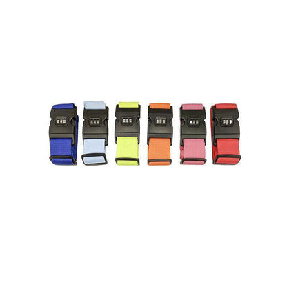 Luggage Strap Code Password Travel Suitcase Secure Lock Safe Nylon Packing Belt - Rainbow
