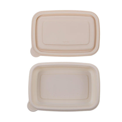 50pcs Eco Friendly Corn Starch Lunch Box Degradable Takeout Bento Container - 750ml