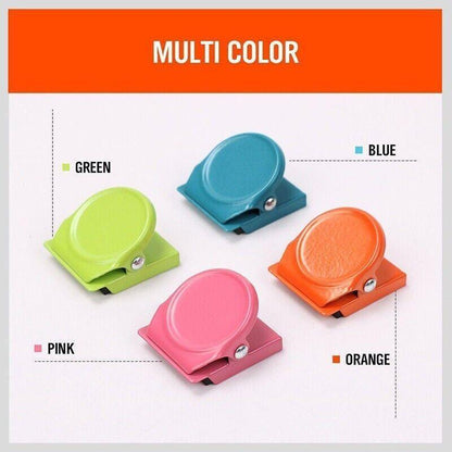 16 Magnetic Clips Fridge Strong Magnet Metal Clamp Note Photo Hanger Holder Hook
