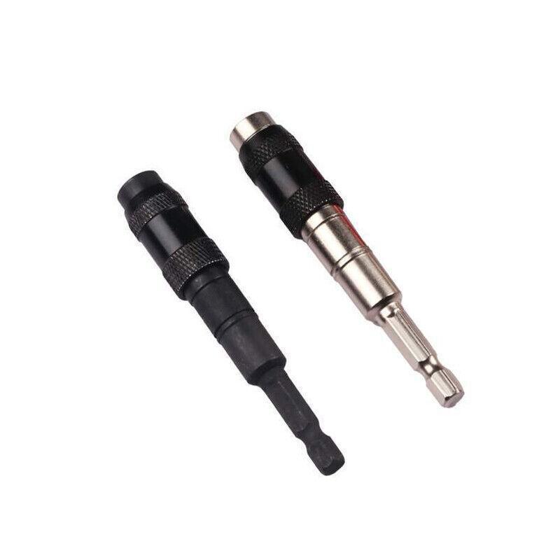 Pivoting Screwdriver Bit Holder Swivel Drill Adapter Tool for Impact Driver - Silver