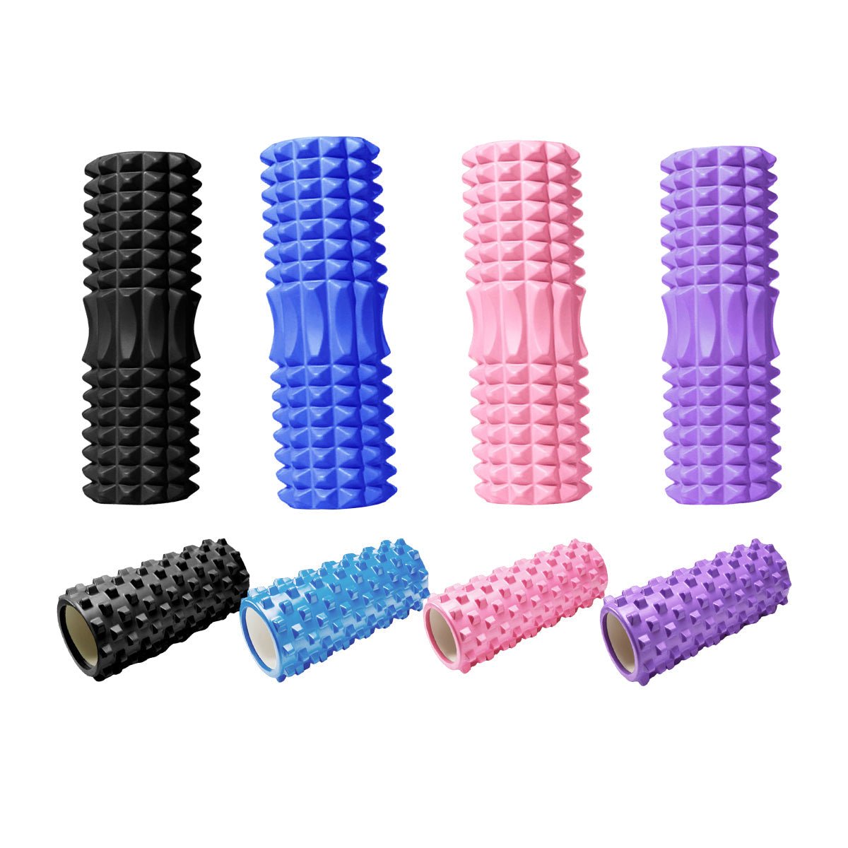 High Density EVA Foam Roller Yoga Massage Stick for Fitness - Crescent Style Pink - 33cm - Factory Direct Shop
