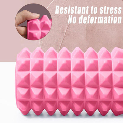 High Density EVA Foam Roller Yoga Massage Stick for Fitness - Crescent Style Pink - 33cm - Factory Direct Shop
