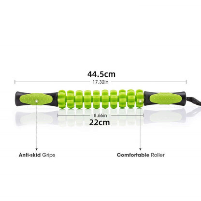 Muscle Roller Stick Full Body Fitness Massage Tool for Home and Gym Use - Yellow