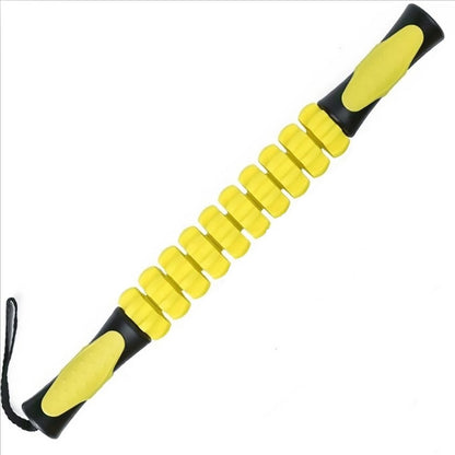 Muscle Roller Stick Full Body Fitness Massage Tool for Home and Gym Use - Yellow
