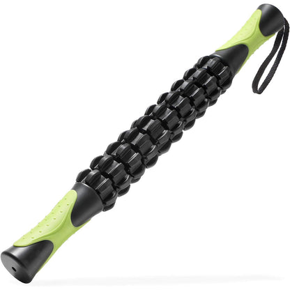 Muscle Roller Stick Full Body Fitness Massage Tool for Home and Gym Use - Yellow