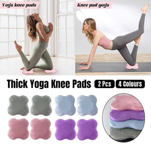 2pcs Thick Yoga Kneeling Mat Knee Cushion for Elbow Support Gym Workout Pad - Pink
