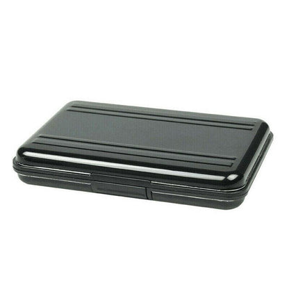 Waterproof Memory Card Case Holder for SD MicroSD SDHC TF Cards Black Silver - Silver