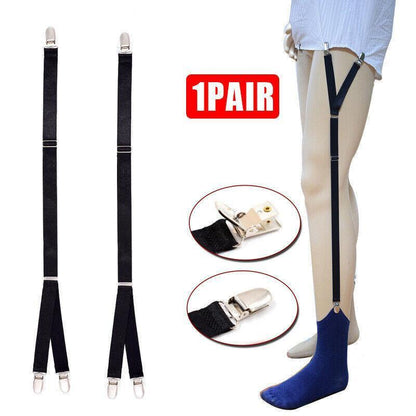 1 Pair Y-Style Shirt Stays Garters Uniform Suit Sock Hold for Men