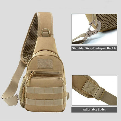 Man Shoulder Backpack Chest Bag Small Sling Cross Body Satchel Bag Outdoor - Camouflage - Factory Direct Shop