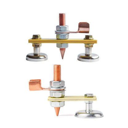 2pcs Magnetic Welding Ground Clamps Heavy Duty Metal Holder Magnet Support Tool - Double