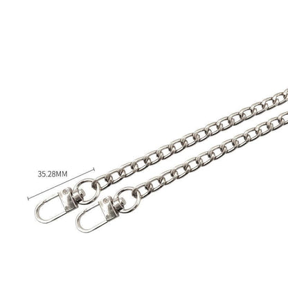 120cm Metal Handbag Shoulder Strap Bag Purse Chain Smooth Replacement Crossbody - Black