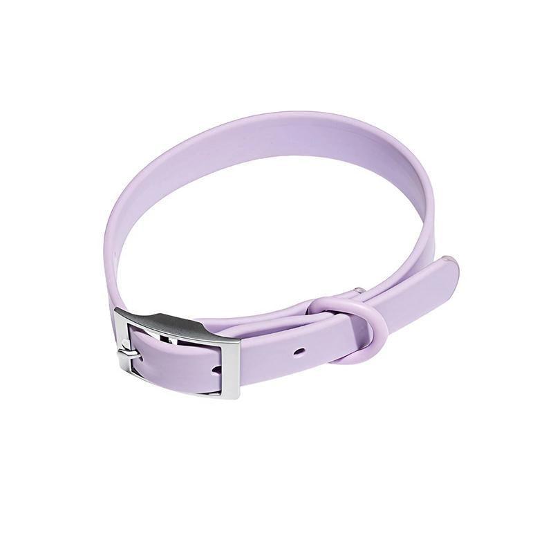 PVC Dog Collar Working Dog Kennels Waterproof Soft Adjustable for Pets L Size - Red