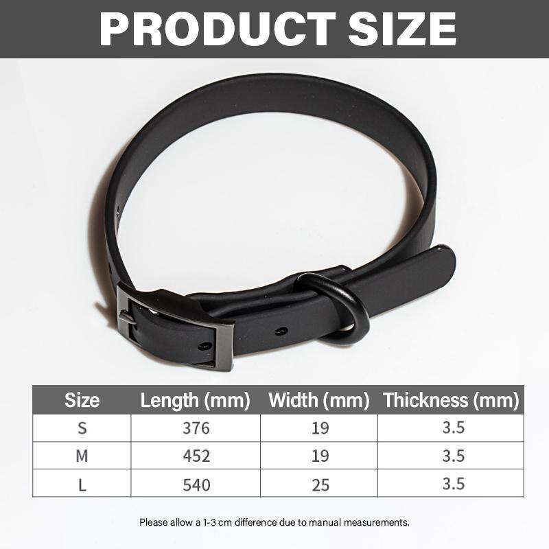 PVC Dog Collar Working Dog Kennels Waterproof Soft Adjustable for Pets M Size - Coffee - Factory Direct Shop