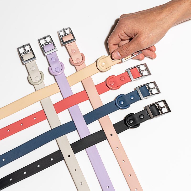 PVC Dog Collar Working Dog Kennels Waterproof Soft Adjustable for Pets M Size - Coffee - Factory Direct Shop