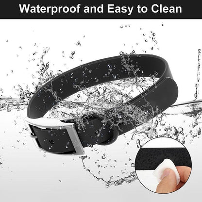 PVC Dog Collar Working Dog Kennels Waterproof Soft Adjustable for Pets L Size - Coffee