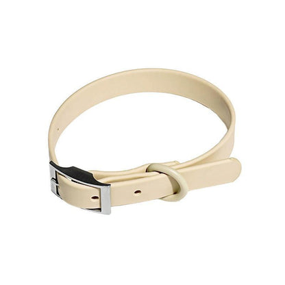 PVC Dog Collar Working Dog Kennels Waterproof Soft Adjustable for Pets L Size - Coffee