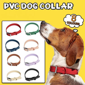 PVC Dog Collar Working Dog Kennels Waterproof Soft Adjustable for Pets M Size - Black - Factory Direct Shop