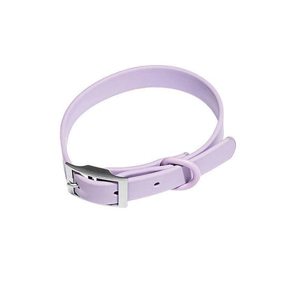 PVC Dog Collar Working Dog Kennels Waterproof Soft Adjustable for Pets M Size - Black