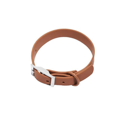 PVC Dog Collar Working Dog Kennels Waterproof Soft Adjustable for Pets M Size - Apricot - Factory Direct Shop