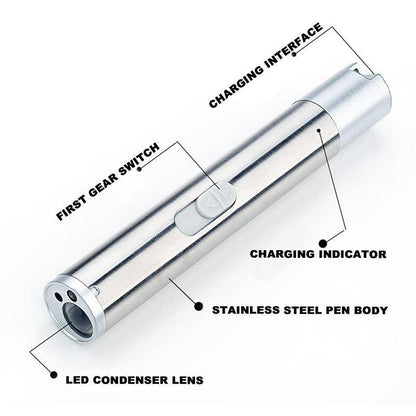 3 in 1 Multi Function Premium Cat Toy Laser Pointer USB Charging LED Torch Light