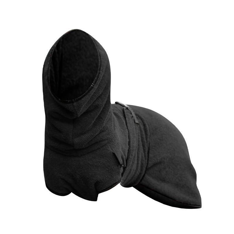 Dog Puppy Hoodies Jacket Solid Coat Pet Winter Soft Warm Clothes S-5XL Black - M