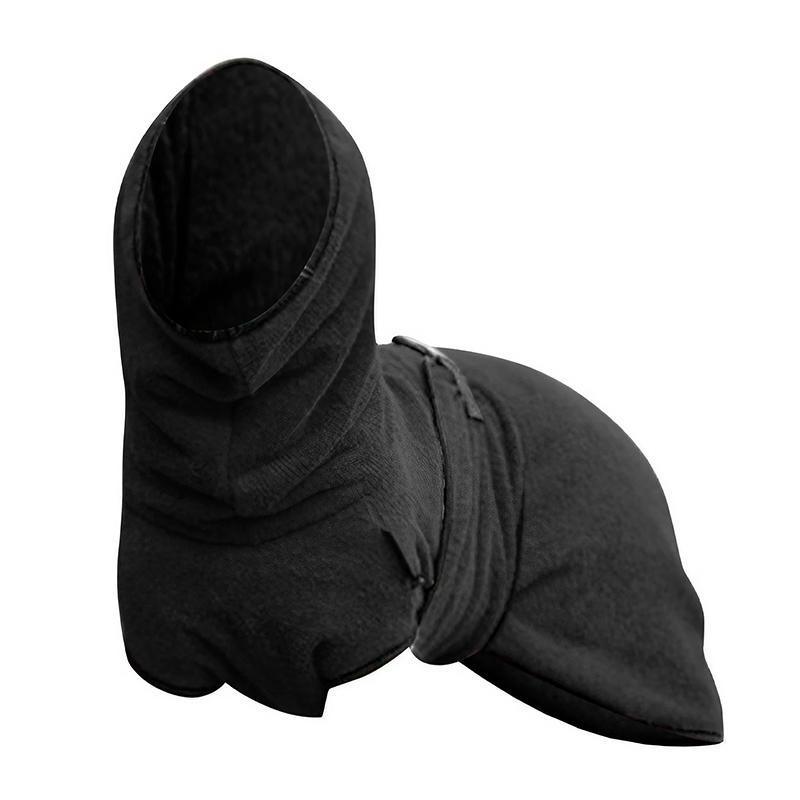 Dog Puppy Hoodies Jacket Solid Coat Pet Winter Soft Warm Clothes S-5XL Black - M