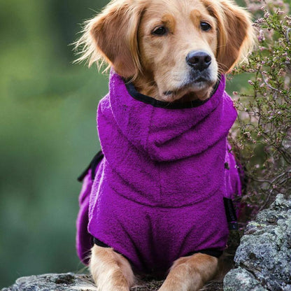 Dog Puppy Hoodies Jacket Solid Coat Pet Winter Soft Warm Clothes S-5XL Black - XL
