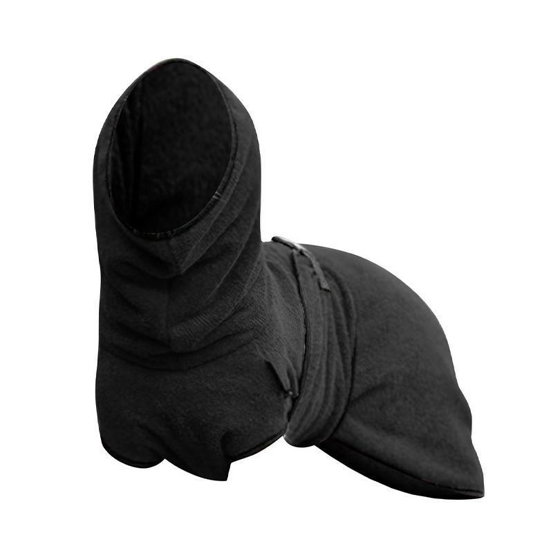 Dog Puppy Hoodies Jacket Solid Coat Pet Winter Soft Warm Clothes S-5XL Black - XL