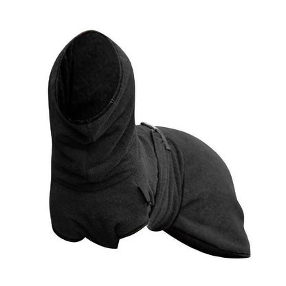 Dog Puppy Hoodies Jacket Solid Coat Pet Winter Soft Warm Clothes S-5XL Black - XL