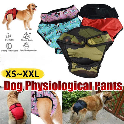 Washable Female Pet Dog Cat Nappy Diaper Physiological Pants Panties Underwear Black - XXL