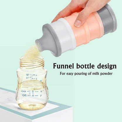 4-Layer Milk Powder Dispenser Bottle Container Food Storage Box Portable Stackable - Blue