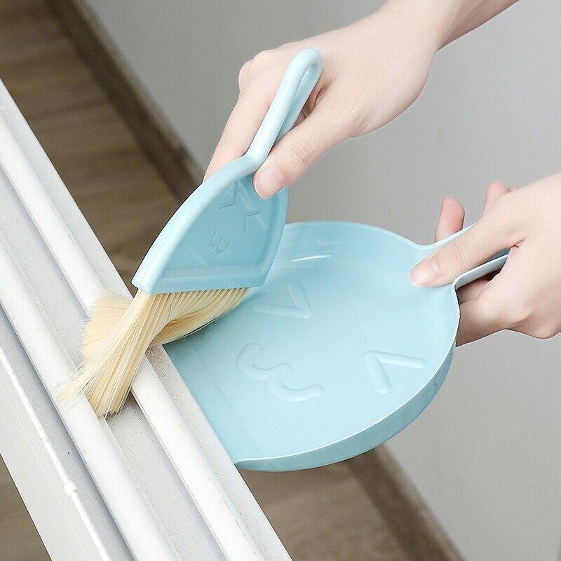 Mini Desktop Sweep Cleaning Brush Keyboard Brush Small Broom Dustpan Set - Green - Factory Direct Shop