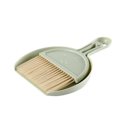 Mini Desktop Sweep Cleaning Brush Keyboard Brush Small Broom Dustpan Set - Green - Factory Direct Shop