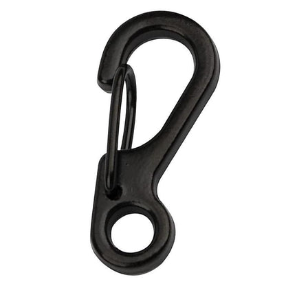 10X Mini Alloy Carabiner Keychain Durable Snap Spring Clip Hook - Black