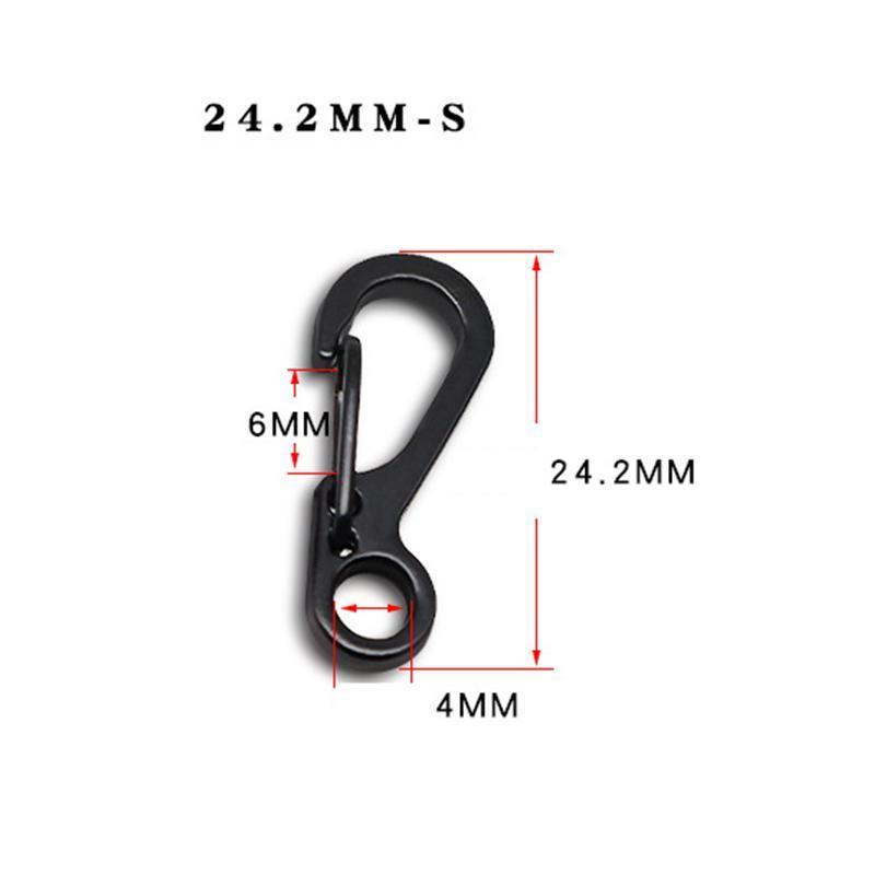 10X Mini Alloy Carabiner Keychain Durable Snap Spring Clip Hook - Silver