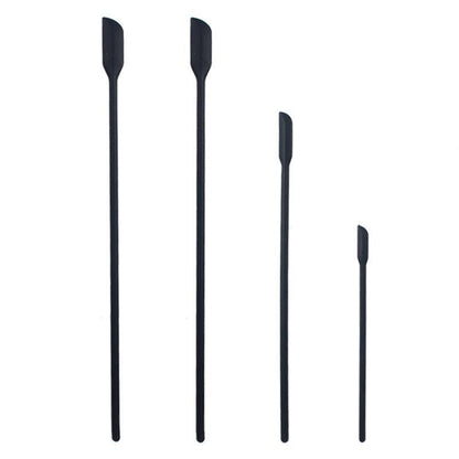 4X Silicone Mini Spatula Jar Scraper Scoop Tip Long Spatula Cosmetic Bottle B8A3 - Purple
