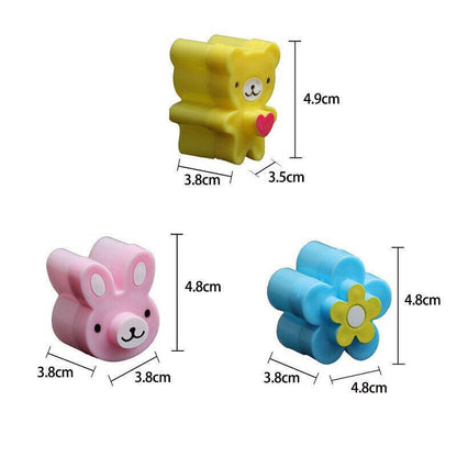 3PCS Sandwich Cutter Set Rabbit Bear Flower Bread Mold for Bento Lunch Cake Cookies