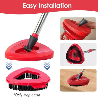 2PCS Triangle Rotating Mop Head Replacement Floor Brush Universal Cleaning Mop