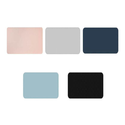 Leather Mouse Pad 30x25.5cm Waterproof Gaming Desk Mat Anti Slip Rubber Mousepad - Dark Blue