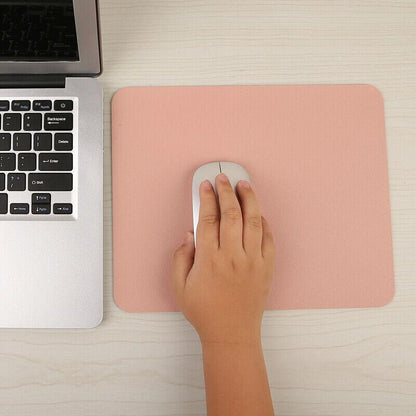 Leather Mouse Pad 30x25.5cm Waterproof Gaming Desk Mat Anti Slip Rubber Mousepad - Dark Blue