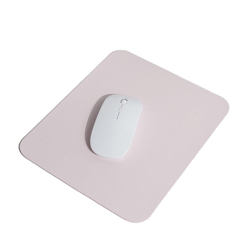 Pu Leather Gaming Mouse Pad Desk Mat Anti-Slip Speed Mousepad 22X22Cm Waterproof - Grey