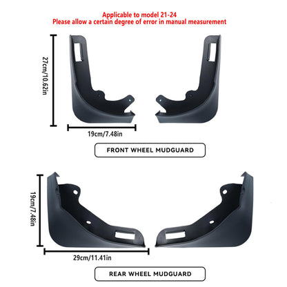 4PCS Universal Soft Rubber Fender Flares Wheel Arch Guard No Drill Car Accessories
