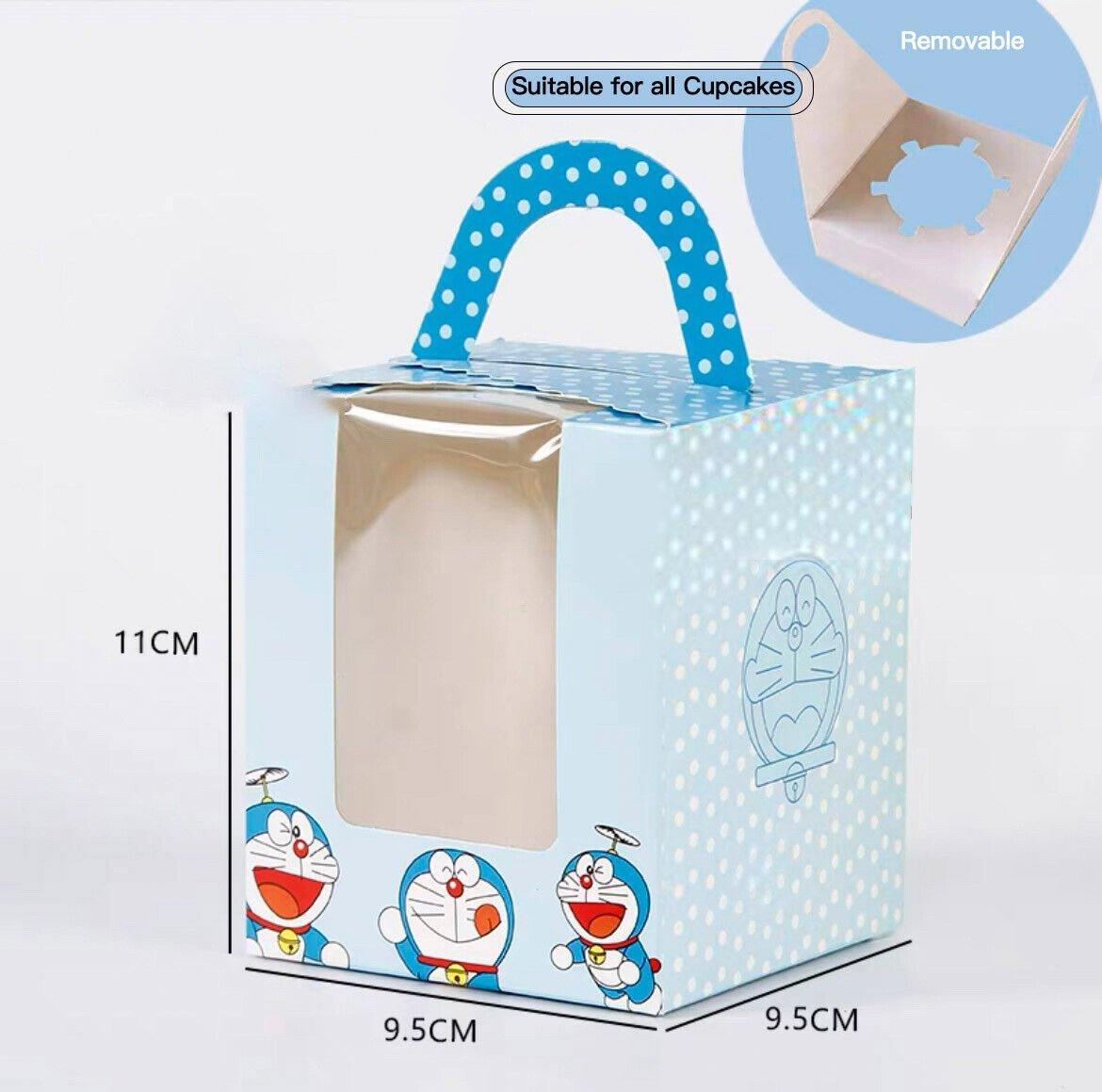 50 Pack Premium Cupcake Boxes with Window Thickened Cardboard Muffin Holders - Pink