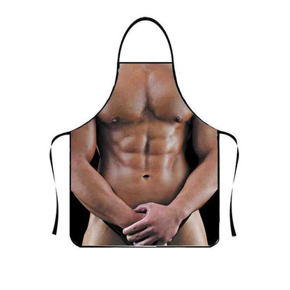 Funny Adult Men Women Novelty Aprons Party Game Cooking Kitchen BBQ Baking - Muscle Pants