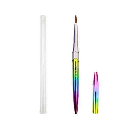 Kolinsky Acrylic Nail Art Brush Manicure Powder Professional Tools Size 2-18 - 2#