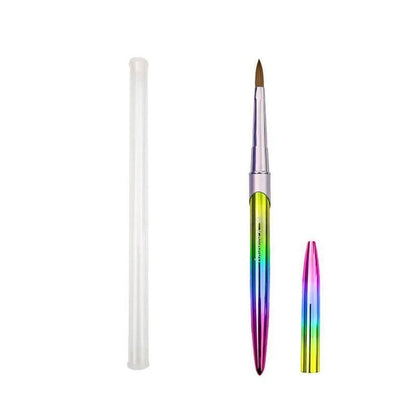 Kolinsky Acrylic Nail Art Brush Manicure Powder Professional Tools Size 2-18 - 2#