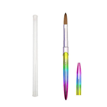 Kolinsky Acrylic Nail Art Brush Manicure Powder Professional Tools Size 2-18 - 2#