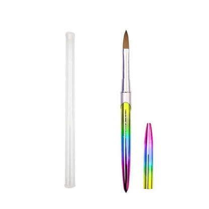 Kolinsky Acrylic Nail Art Brush Manicure Powder Professional Tools Size 2-18 - 4#
