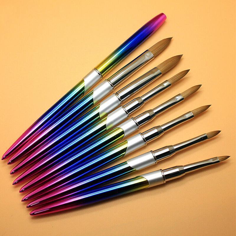 Kolinsky Acrylic Nail Art Brush Manicure Powder Professional Tools Size 2-18 - 6#